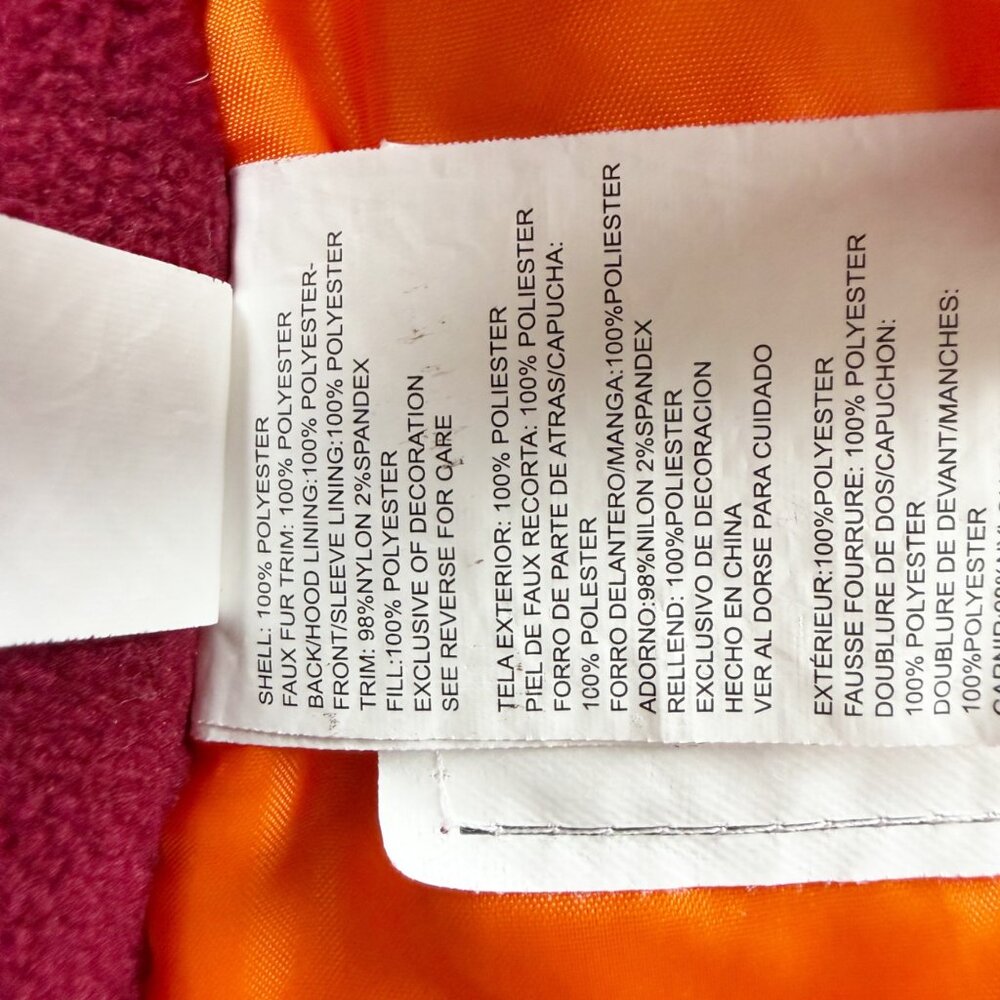 Rothschild Baby Hooded Winter Jacket Navy Blue Tan Sherpa Coat Fleece Lined - Picture 3 of 5